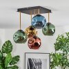Ripoll ceiling light, globe light gold, black, 5-light sources