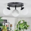 Chehalis ceiling light, globe light white, 3-light sources