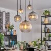 Koyoto hanging light, globe light, pendant light Amber, clear, Smoke-coloured, 5-light sources