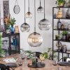 Koyoto hanging light, globe light, pendant light Amber, clear, Smoke-coloured, 5-light sources
