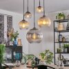 Koyoto hanging light, globe light, pendant light Amber, clear, Smoke-coloured, 5-light sources