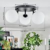 Chehalis ceiling light, globe light white, 3-light sources