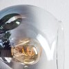 Koyoto ceiling light, globe light 59 cm blue, gold, green, clear, coppery, 6-light sources