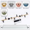 Koyoto ceiling light, globe light gold, black, 10-light sources