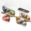 Koyoto ceiling light, globe light gold, black, 10-light sources