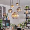 Koyoto hanging light, globe light, pendant light gold, black, 5-light sources