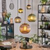 Koyoto hanging light, globe light, pendant light gold, black, 5-light sources