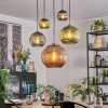 Koyoto hanging light, globe light, pendant light gold, black, 5-light sources