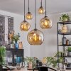 Ripoll hanging light, globe light, pendant light Amber, 5-light sources