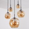 Ripoll hanging light, globe light, pendant light Amber, 5-light sources