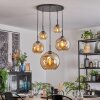 Ripoll hanging light, globe light, pendant light Amber, 5-light sources