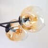 Ripoll ceiling light, globe light Amber, clear, 6-light sources