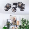 Koyoto ceiling light, globe light 59 cm Smoke-coloured, 6-light sources