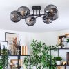 Koyoto ceiling light, globe light 59 cm Smoke-coloured, 6-light sources