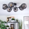 Koyoto ceiling light, globe light 59 cm Smoke-coloured, 6-light sources