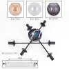 Koyoto ceiling light, globe light 59 cm Amber, clear, Smoke-coloured, 6-light sources