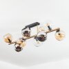 Koyoto ceiling light, globe light gold, black, 10-light sources