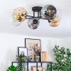 Ripoll ceiling light, globe light Amber, clear, Smoke-coloured, 6-light sources