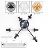 Ripoll ceiling light, globe light Amber, clear, Smoke-coloured, 6-light sources