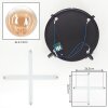 Chehalis ceiling light, globe light Amber, clear, 4-light sources