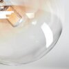 Chehalis ceiling light, globe light Amber, clear, 4-light sources