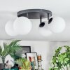Chehalis ceiling light, globe light white, 4-light sources