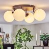 Chehalis ceiling light, globe light white, 4-light sources