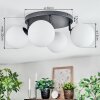 Chehalis ceiling light, globe light white, 4-light sources