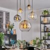 Koyoto hanging light, globe light, pendant light gold, black, 5-light sources