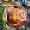 Ripoll hanging light, globe light, pendant light blue, green, coppery, 5-light sources