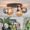 Chehalis ceiling light, globe light Amber, Smoke-coloured, 4-light sources