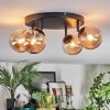 Chehalis ceiling light, globe light Amber, 4-light sources
