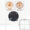 Chehalis ceiling light, globe light Amber, 4-light sources