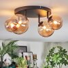 Chehalis ceiling light, globe light Amber, 4-light sources