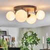 Chehalis ceiling light, globe light white, 4-light sources