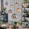 Koyoto hanging light, globe light, pendant light gold, black, 5-light sources