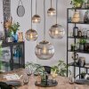 Koyoto hanging light, globe light, pendant light gold, black, 5-light sources
