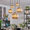 Koyoto hanging light, globe light, pendant light gold, black, 5-light sources
