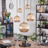 Koyoto hanging light, globe light, pendant light gold, black, 5-light sources