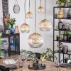 Koyoto hanging light, globe light, pendant light gold, black, 5-light sources