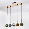 Koyoto hanging light, globe light, pendant light Ecru, black, 5-light sources