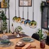 Koyoto hanging light, globe light, pendant light Ecru, black, 5-light sources