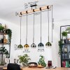 Koyoto hanging light, globe light, pendant light Ecru, black, 5-light sources
