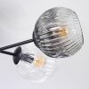 Ripoll ceiling light, globe light Amber, clear, Smoke-coloured, 6-light sources