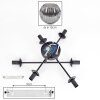 Ripoll ceiling light, globe light Smoke-coloured, 6-light sources