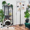 Koyoto globe light, floor lamp Amber, chrome, Smoke-coloured, 5-light sources