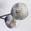 Ripoll ceiling light, globe light clear, Smoke-coloured, 6-light sources