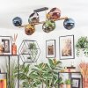 Koyoto ceiling light, globe light gold, black, 10-light sources