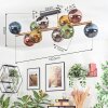 Koyoto ceiling light, globe light gold, black, 10-light sources