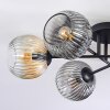 Ripoll ceiling light, globe light Amber, clear, Smoke-coloured, 6-light sources